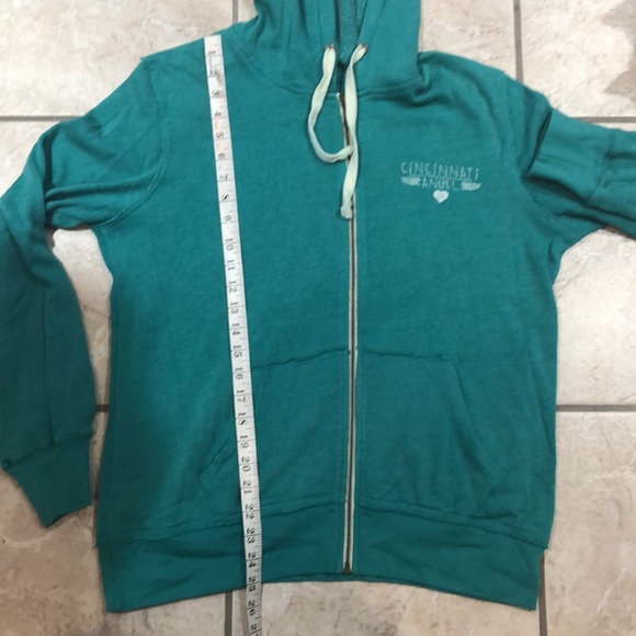 Cincinnati Ohio Teal Blue/Green Hoodie Sweatshirt Sz. Large - Picture 7 of 7